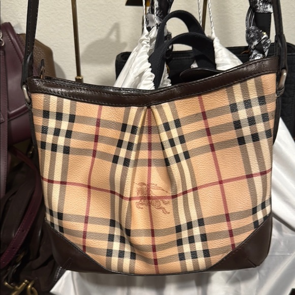 Burberry Tan and Brown Shoulder Crossbody Bag with Iconic Design - Picture 1 of 1